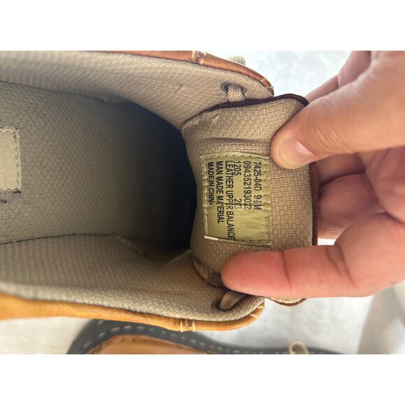 Eastland Leather Lace Up Oxfords 9.5M Tan Y2K Chunky - Picture 8 of 8